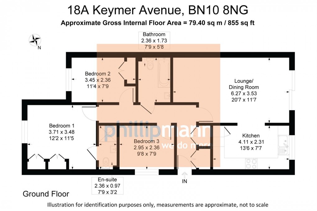 Floorplan for Keymer Avenue, Peacehaven