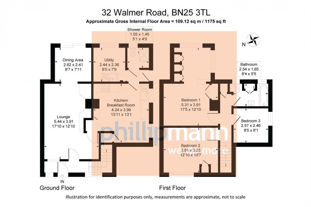 Floorplan for Walmer Road, Seaford