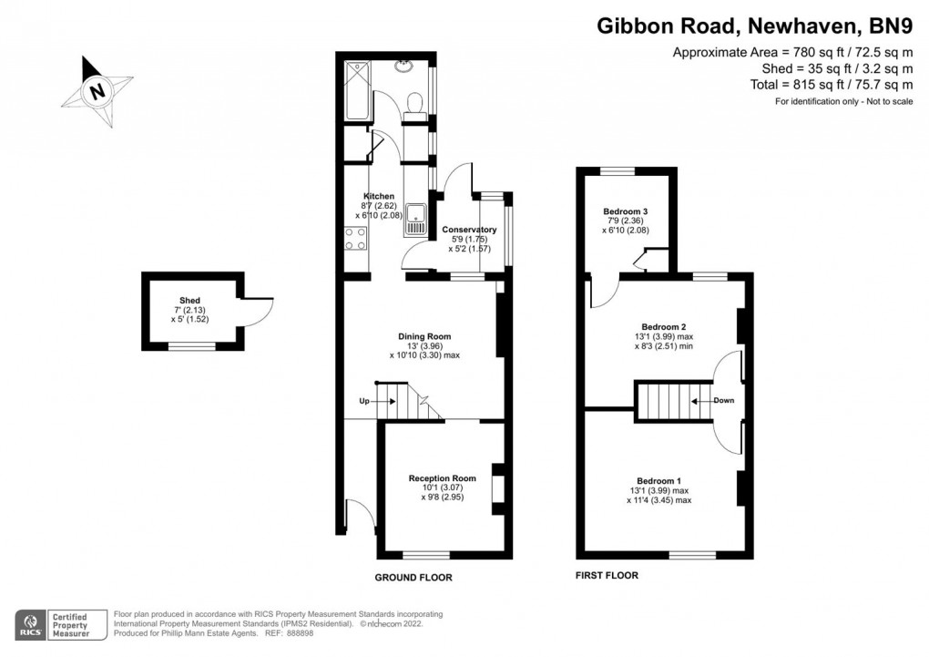 Floorplan for Gibbon Road, NEWHAVEN