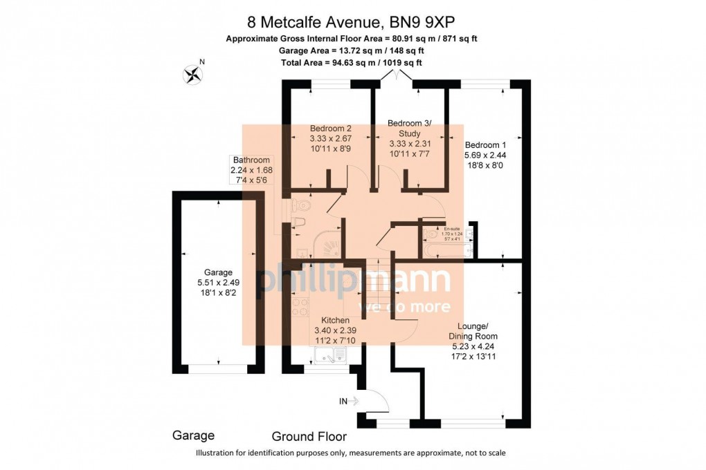 Floorplan for Metcalfe Avenue, Newhaven