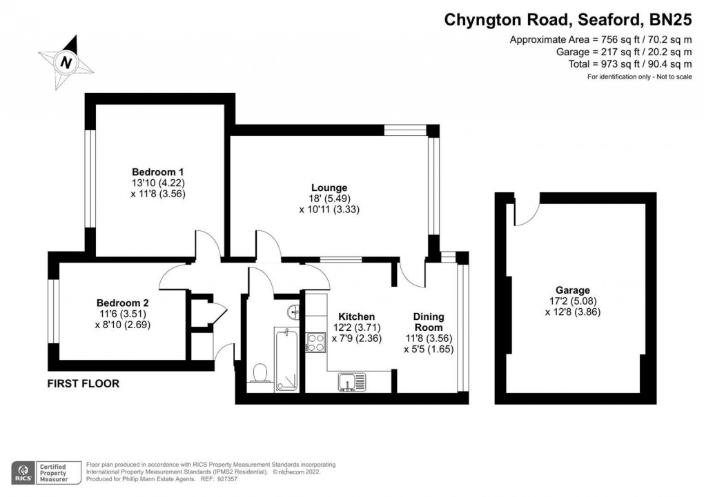 Floorplan for Chyngton Road, Seaford