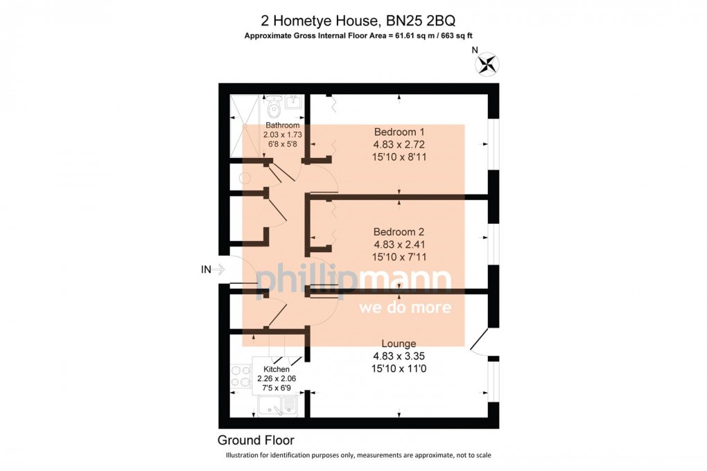 Floorplan for Hometye House, Claremont Road, Seaford