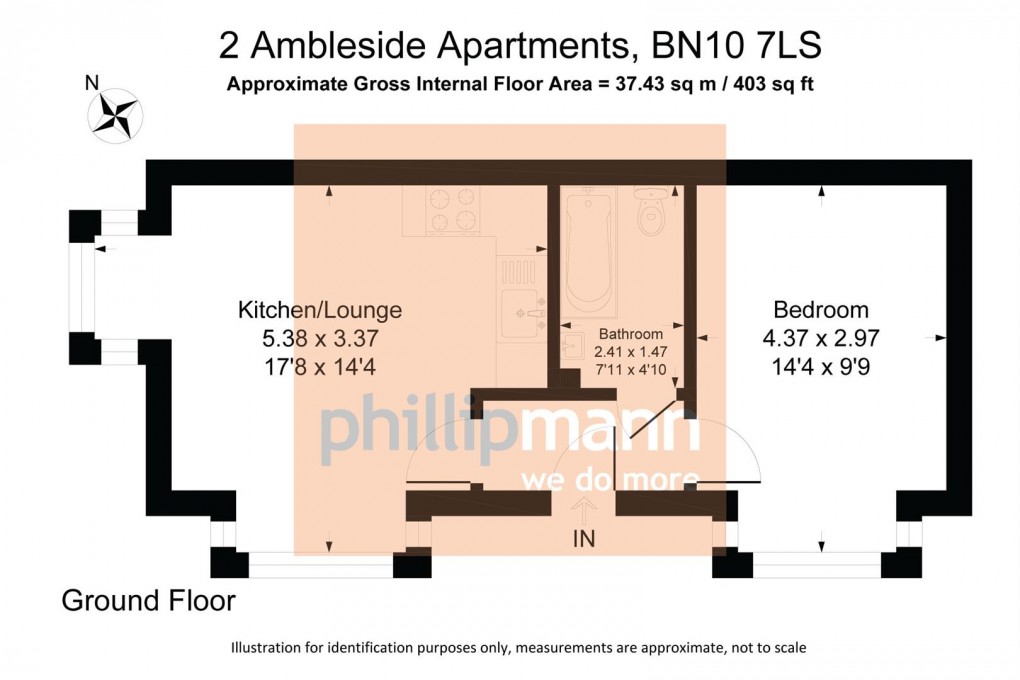 Floorplan for Ambleside Avenue,  Peacehaven, BN10 7LS