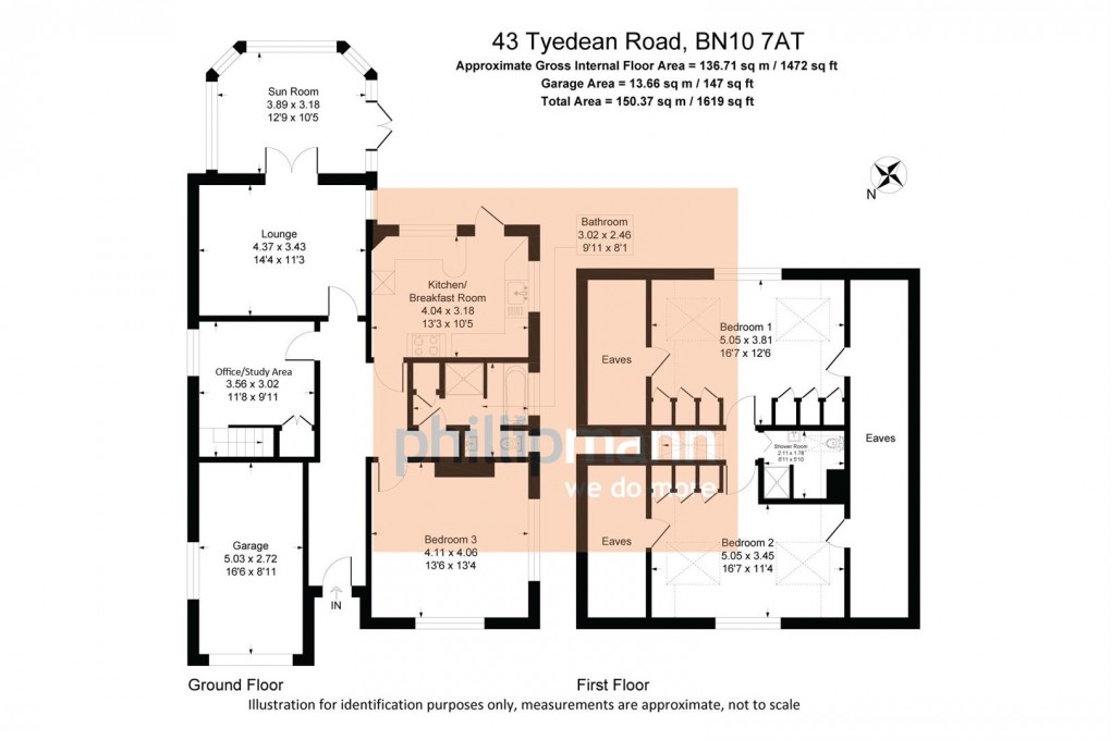 Floorplan for Tyedean Road, Telscombe Cliffs