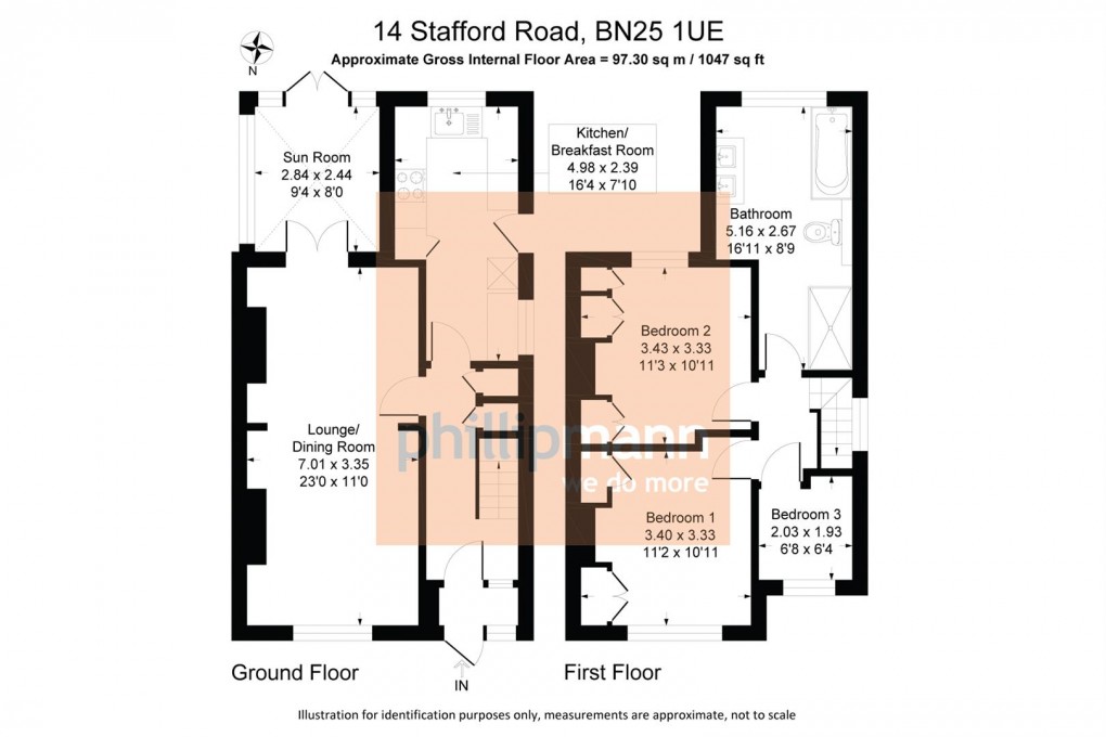 Floorplan for Stafford Road, Seaford