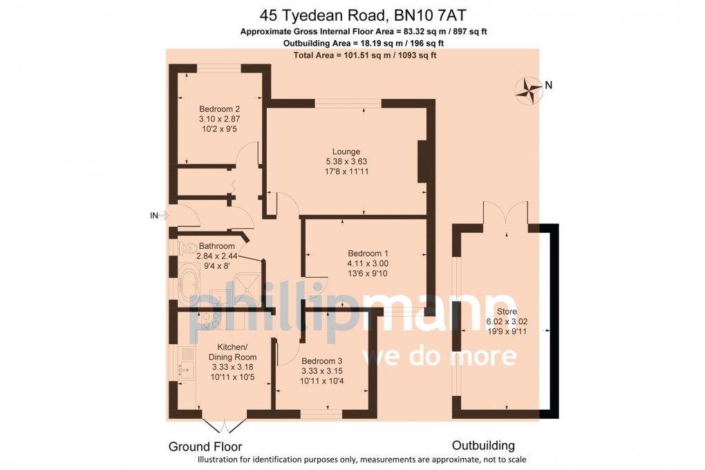 Floorplan for Tyedean Road, PEACEHAVEN