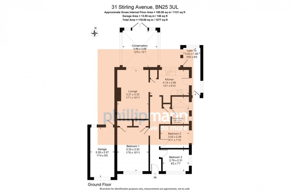 Floorplan for Stirling Avenue, Seaford