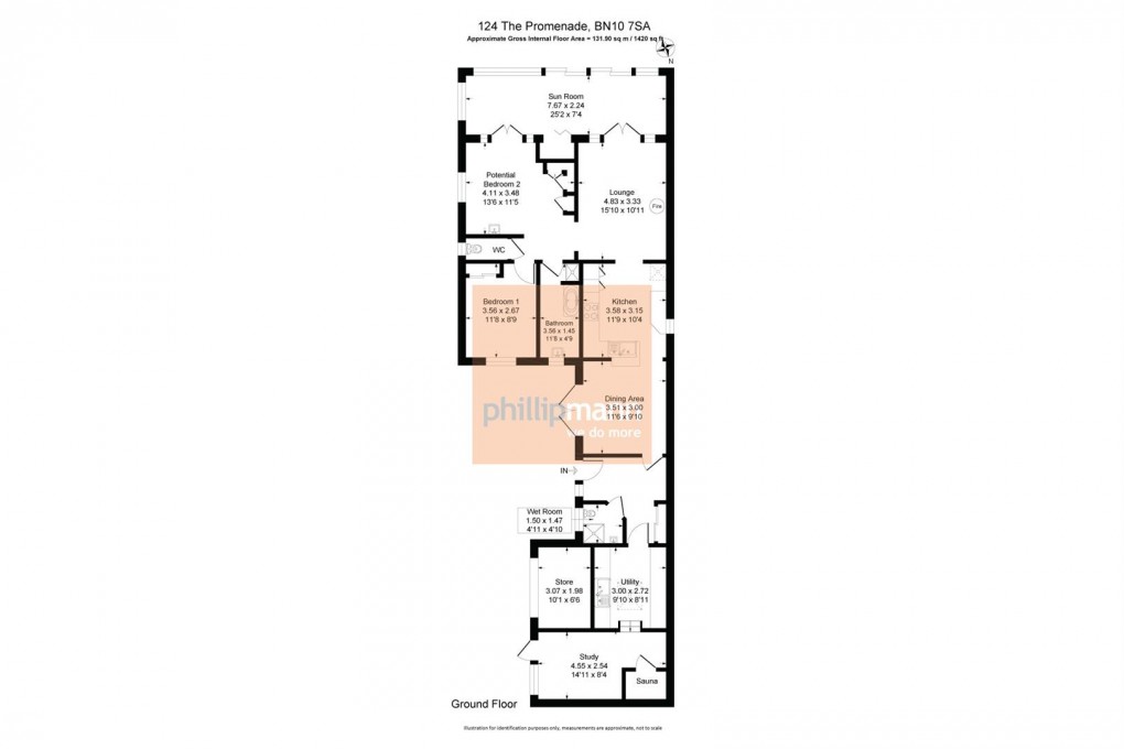 Floorplan for The Promenade, Peacehaven