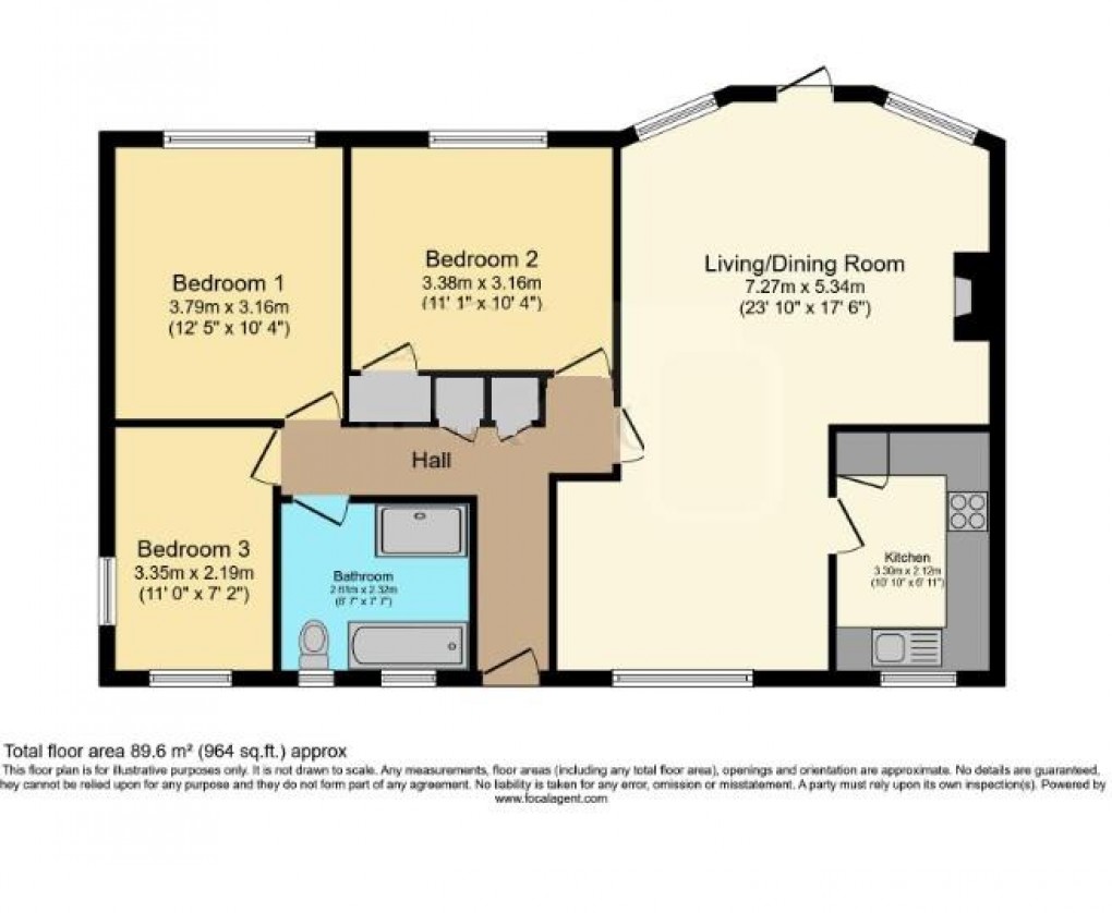Floorplan for Poynings Close, Seaford
