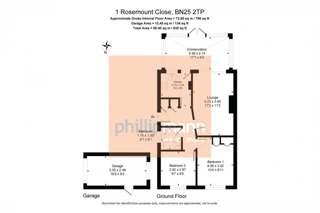Floorplan for Rosemount Close, Seaford