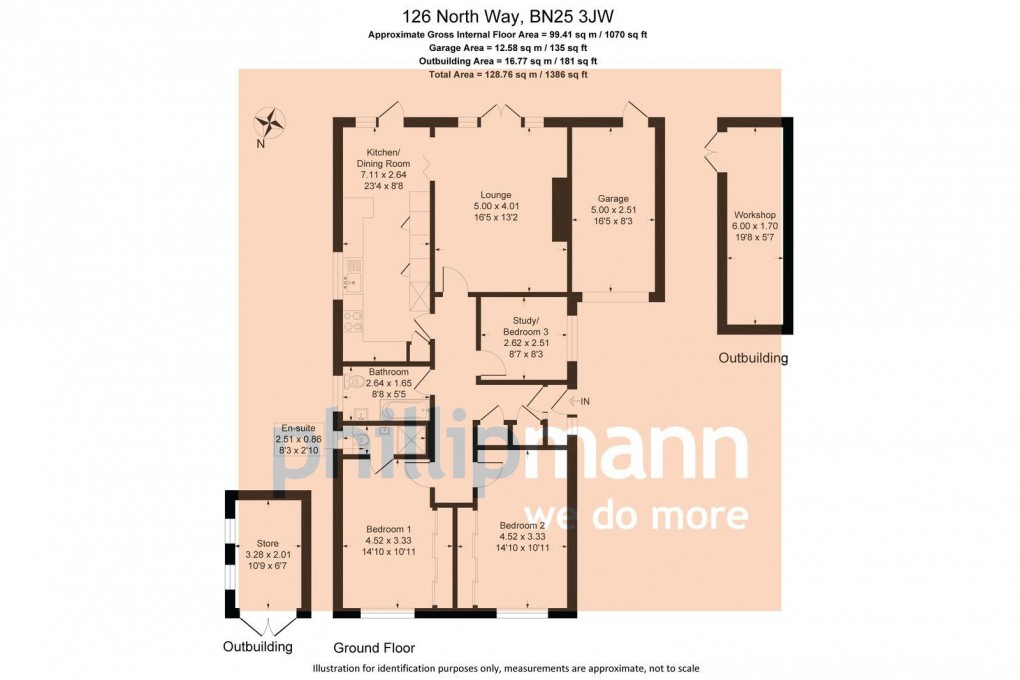 Floorplan for North Way, Seaford