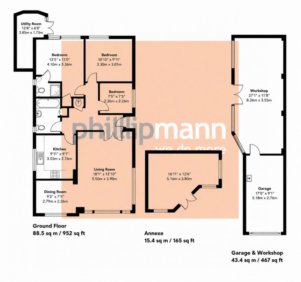 Floorplan for Lincoln Avenue, Peacehaven