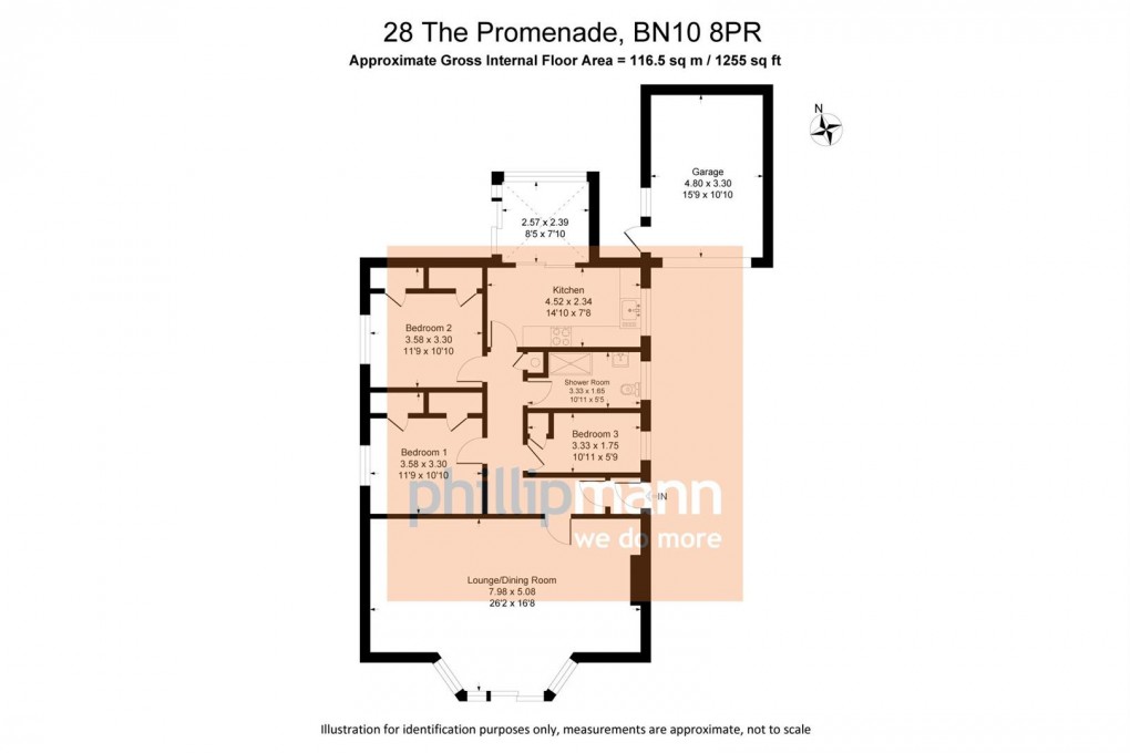 Floorplan for The Promenade, Peacehaven