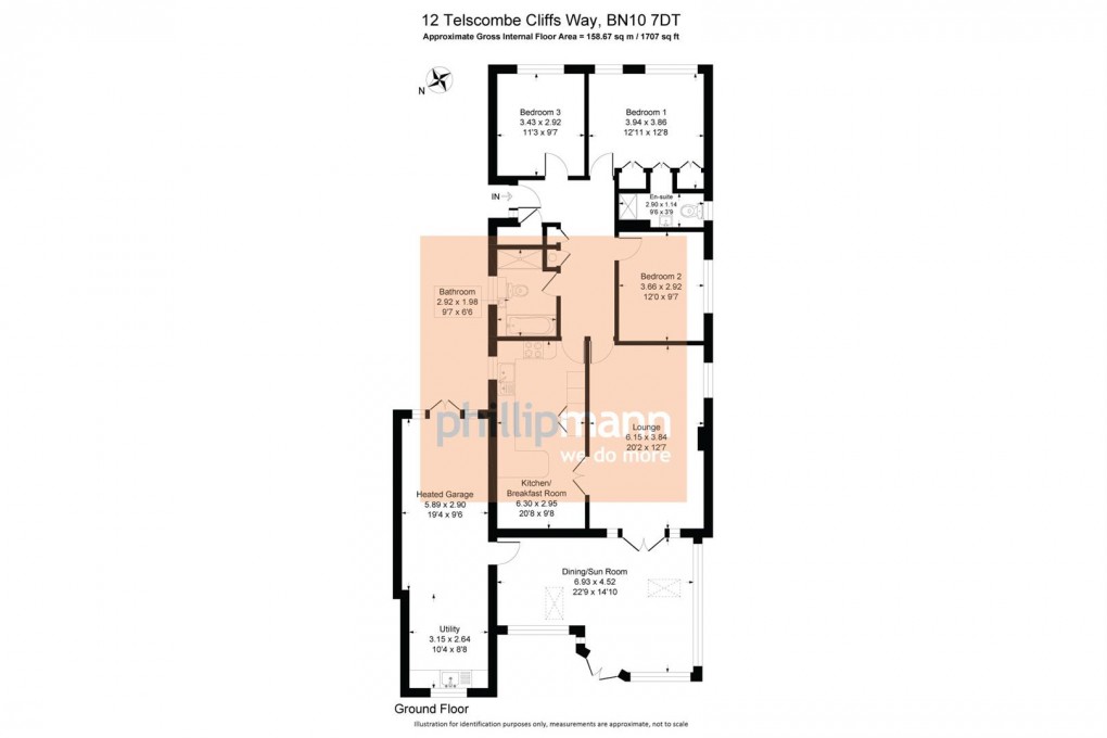 Floorplan for Telscombe Cliffs Way, Telscombe Cliffs, Peacehaven