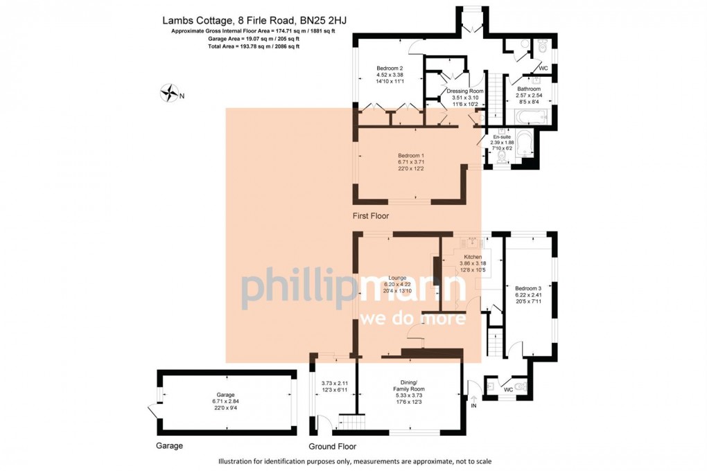 Floorplan for Lambs Cottage, Firle Road, Seaford