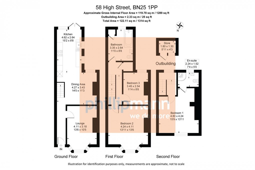 Floorplan for High Street, Seaford