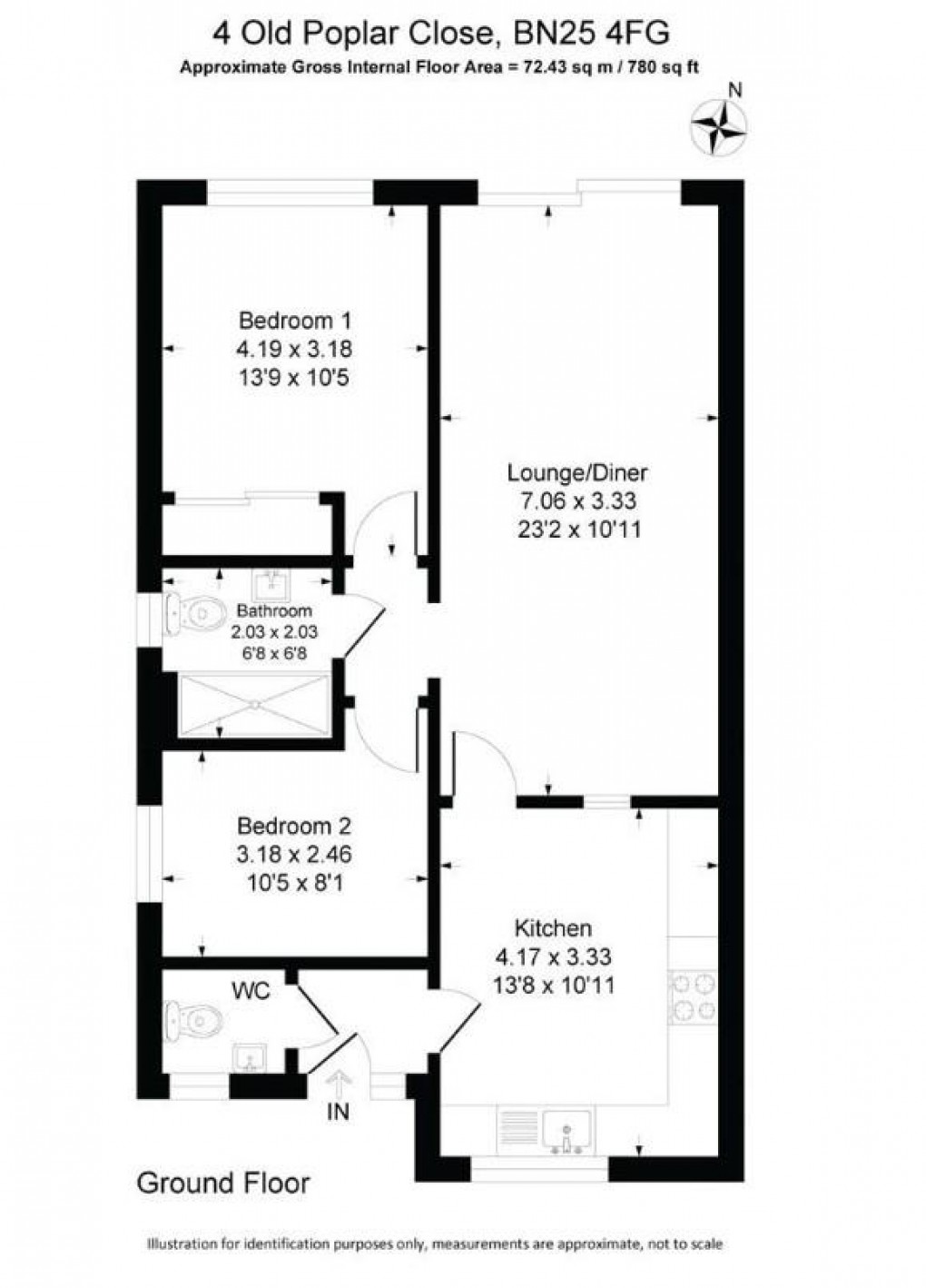 Floorplan for Old Poplar Close, Seaford