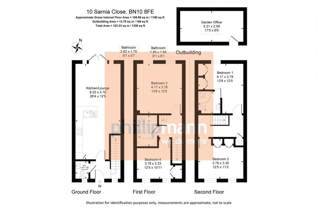 Floorplan for Sarnia Close, Peacehaven
