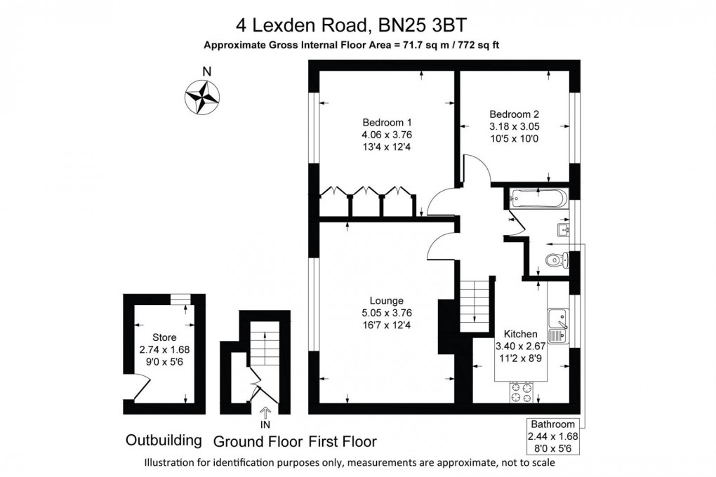 Floorplan for Lexden Road, Seaford