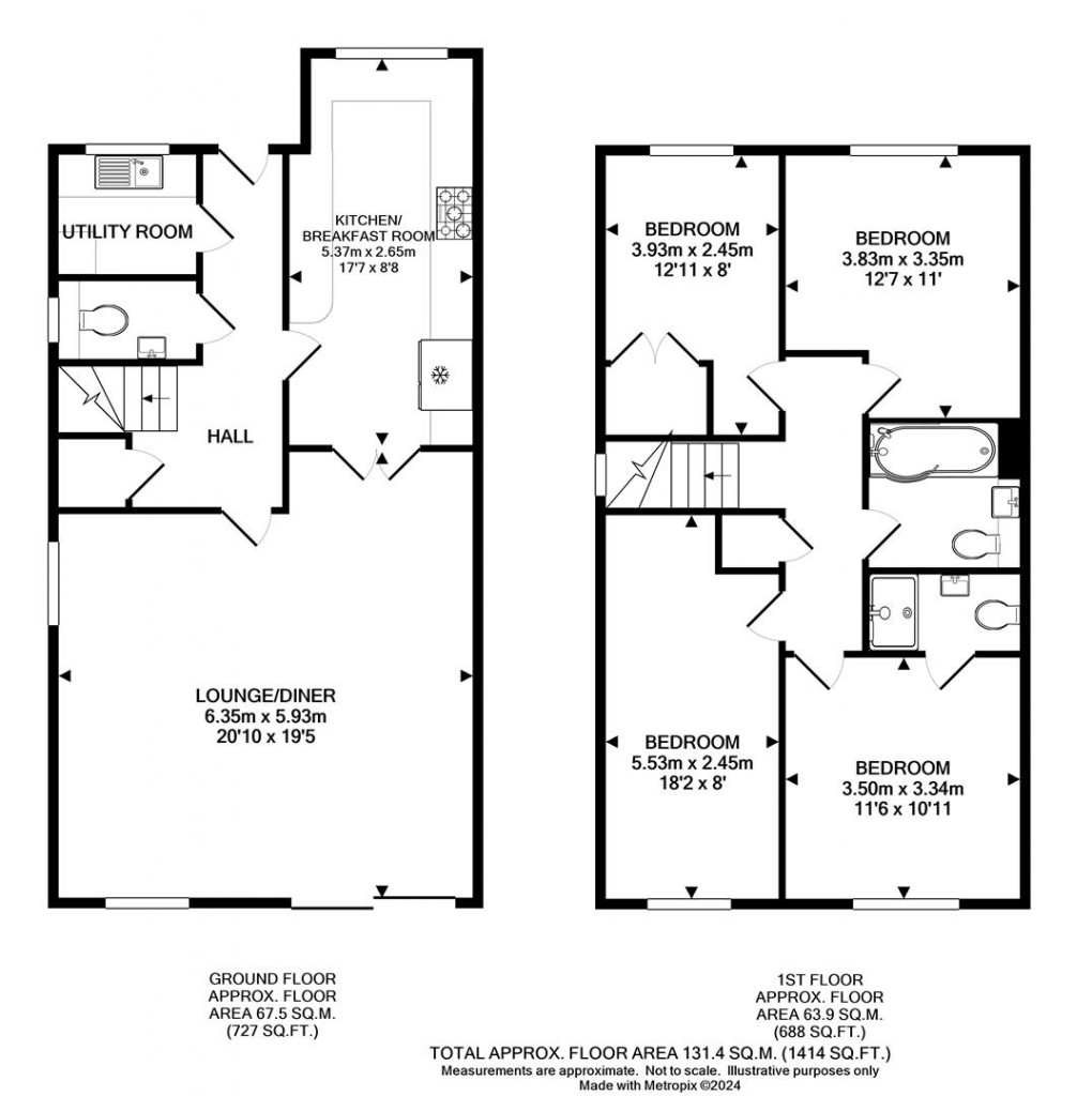 Floorplan for Phyllis Avenue, Peacehaven