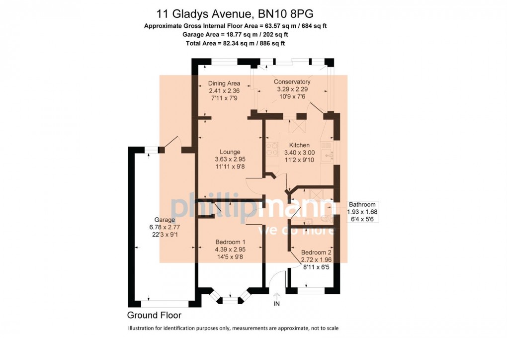 Floorplan for Gladys Avenue, Peacehaven