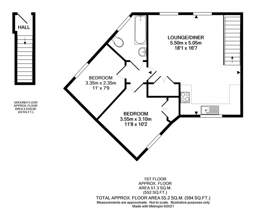 Floorplan for Seaview Avenue, Peacehaven
