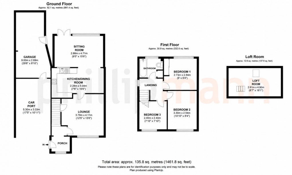 Floorplan for Bramber Close, Peacehaven