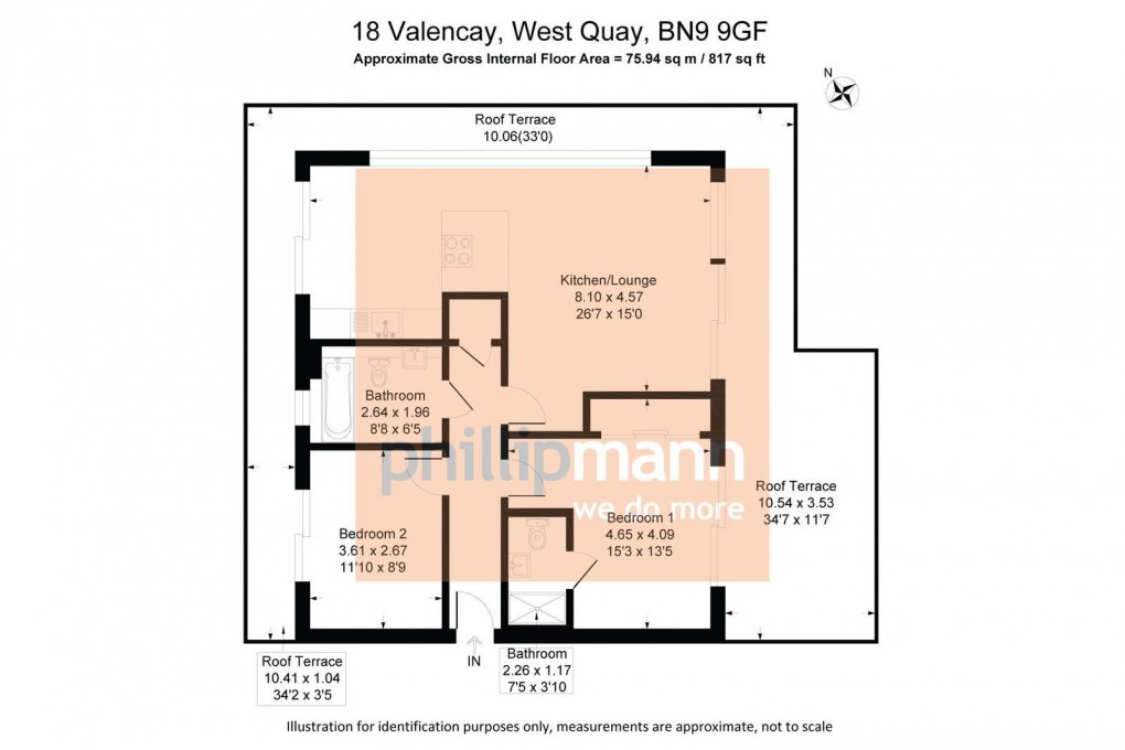 Floorplan for Valencay, West Quay, NEWHAVEN