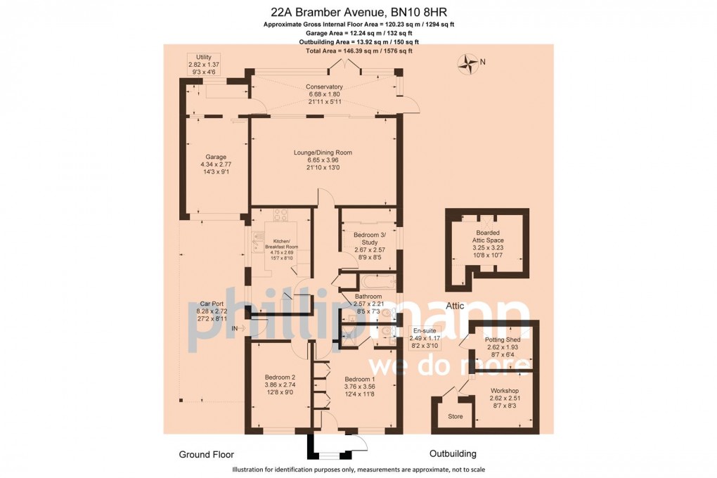 Floorplan for Bramber Avenue, Peacehaven