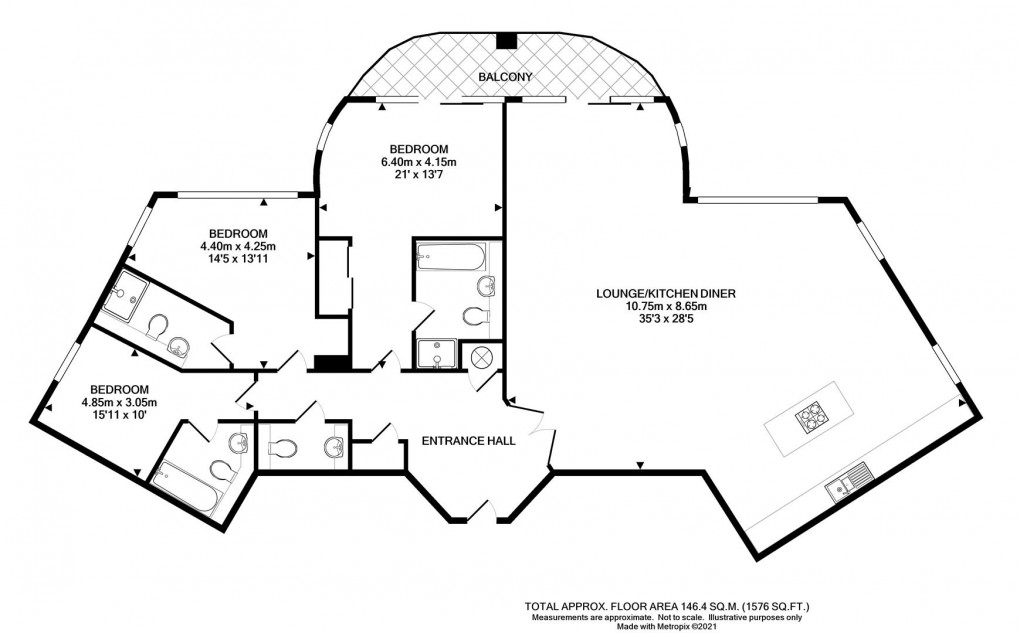 Floorplan for West Quay, Newhaven