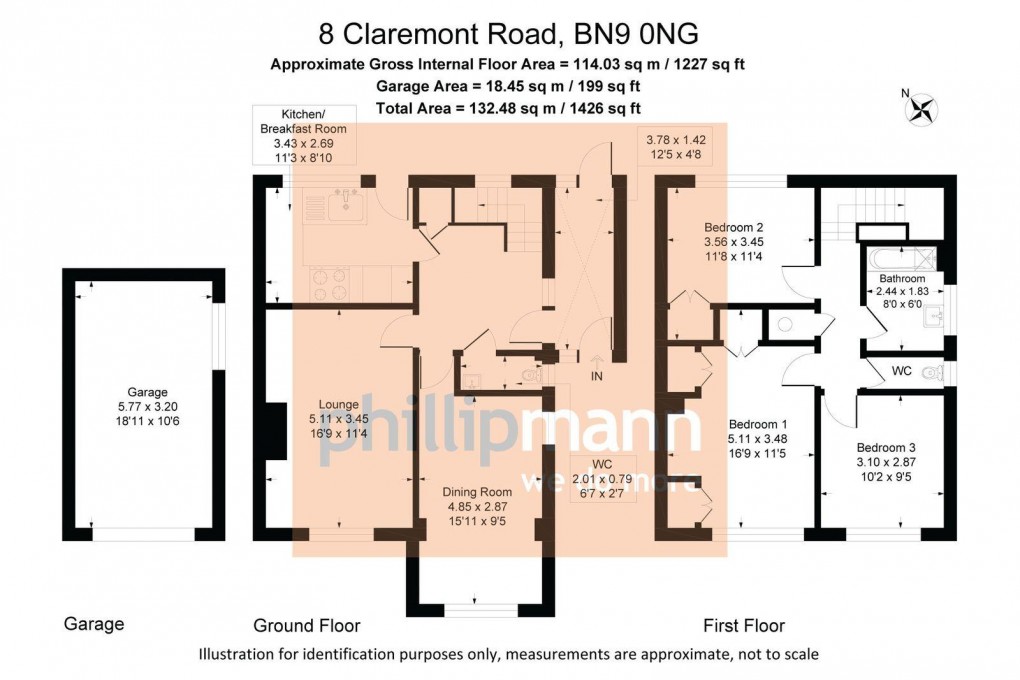 Floorplan for Claremont Road, Newhaven