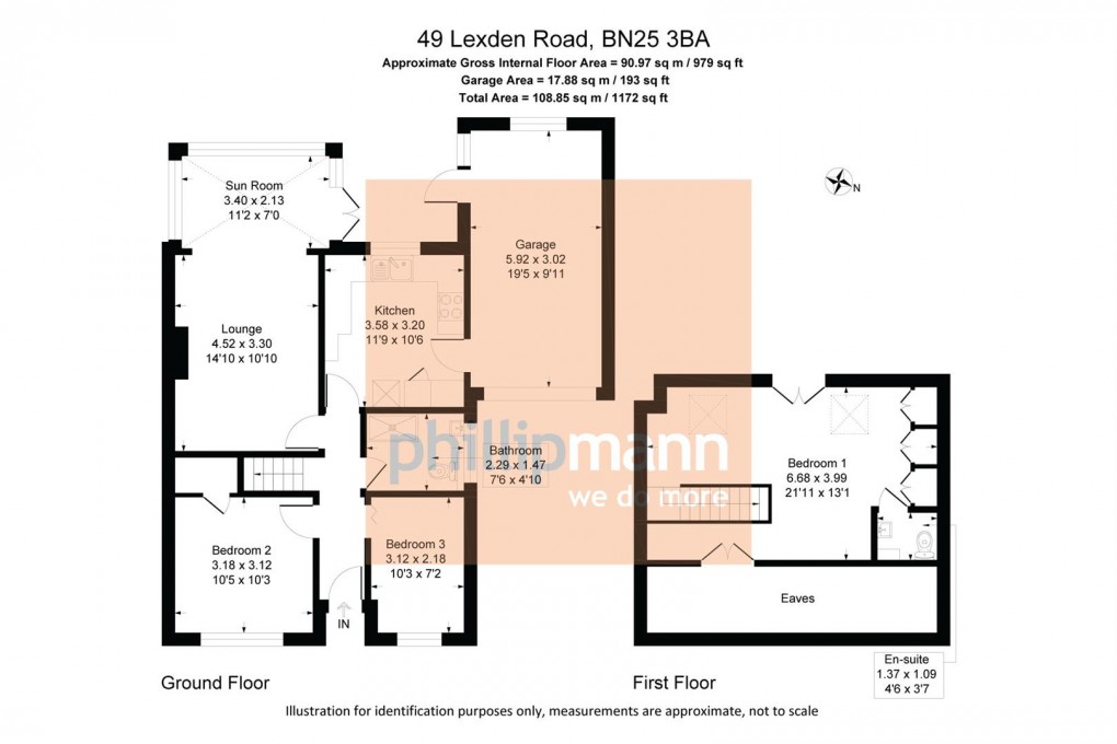 Floorplan for Lexden Road, Seaford