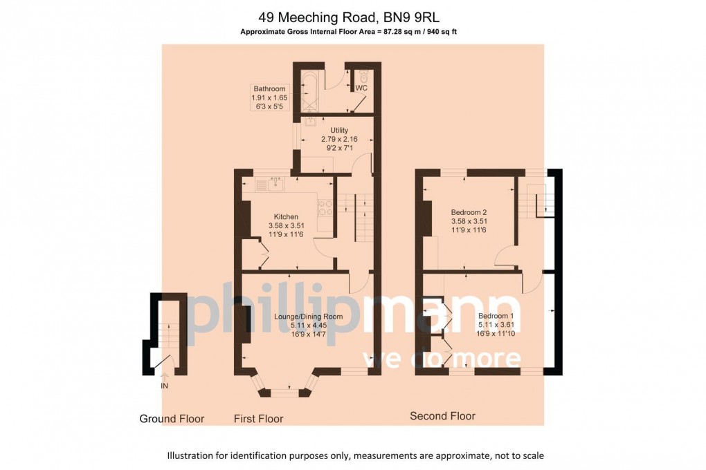 Floorplan for Meeching Road, Newhaven