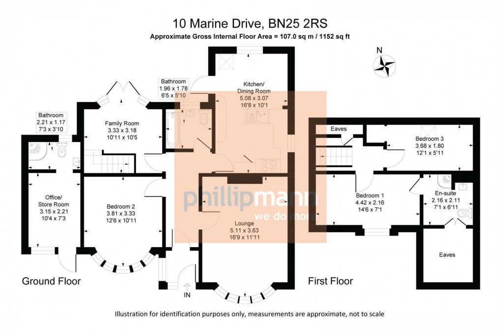 Floorplan for Marine Drive, Seaford