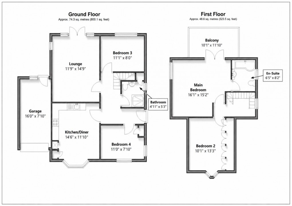 Floorplan for Roderick Avenue, Peacehaven