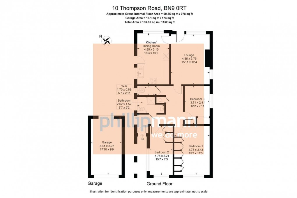 Floorplan for Thompson Road, Newhaven