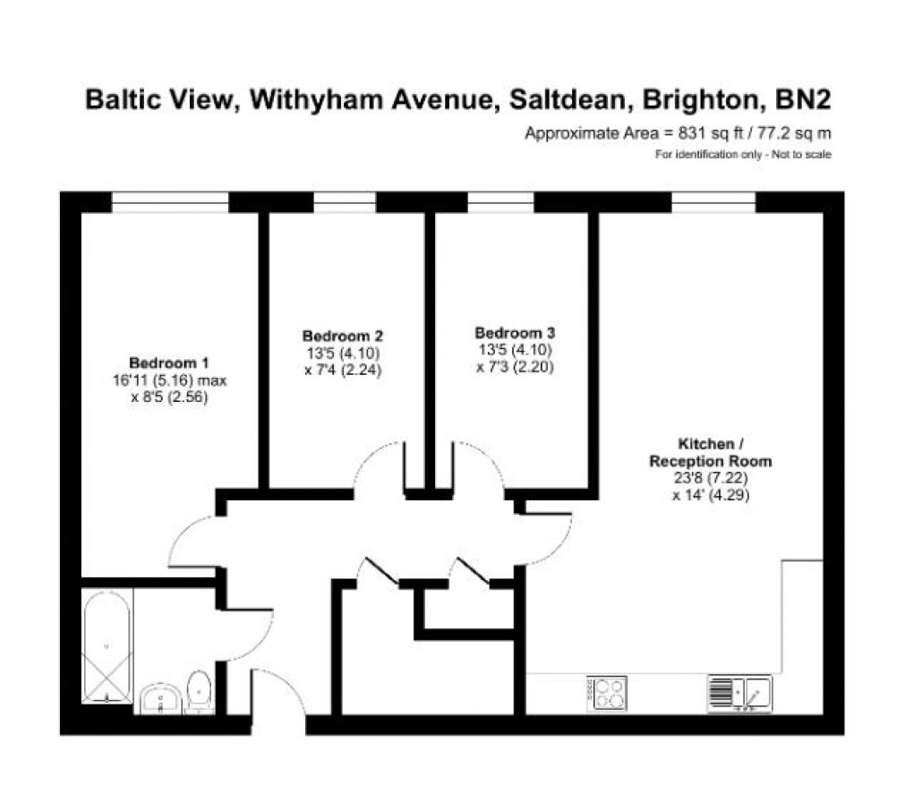 Floorplan for Withyham Avenue, Saltdean, Brighton