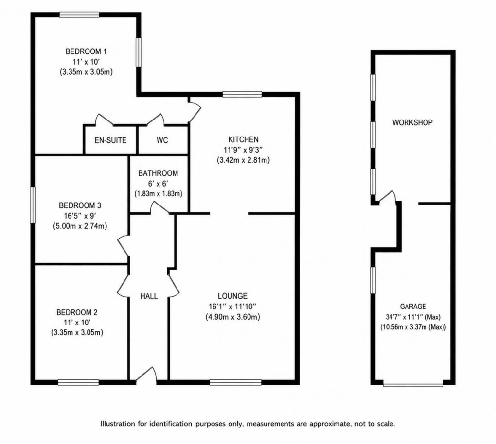 Floorplan for Hoddern Avenue, Peacehaven