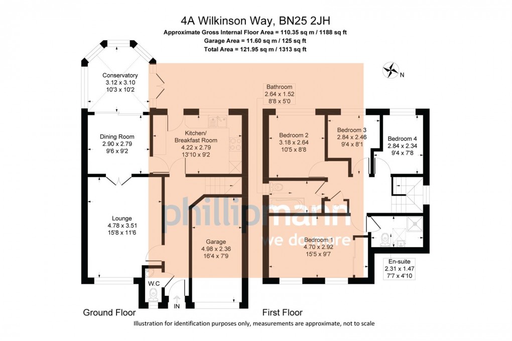 Floorplan for Wilkinson Way, Seaford