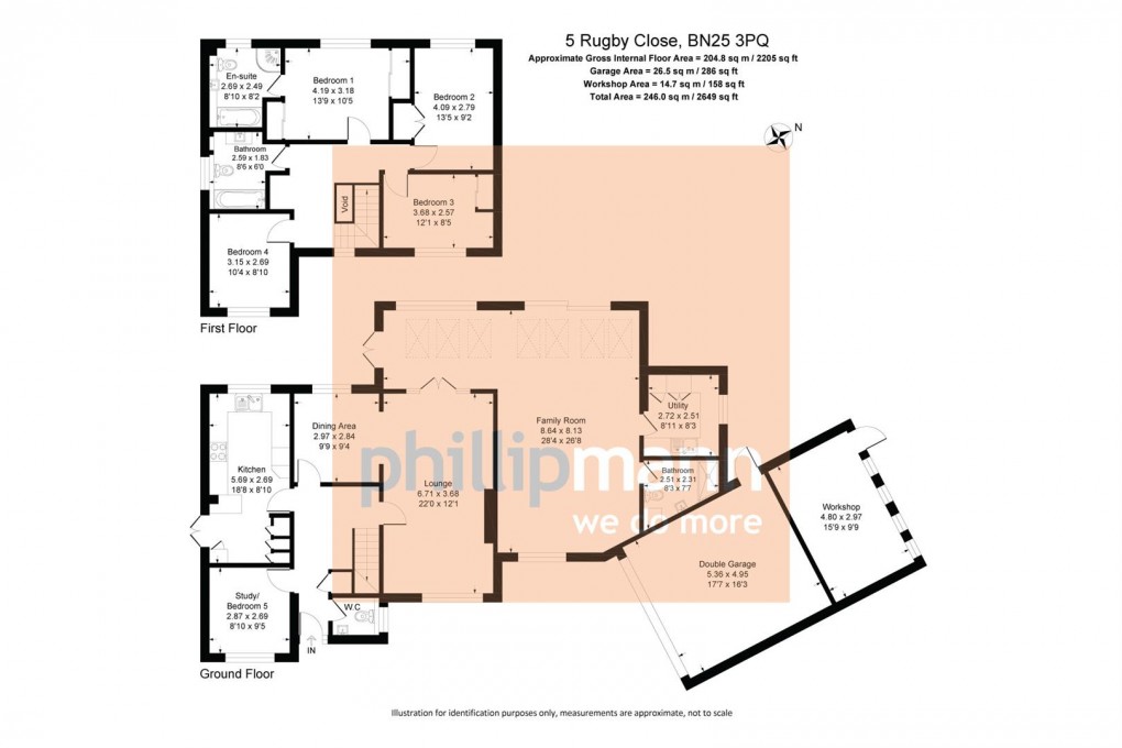 Floorplan for Rugby Close, Seaford