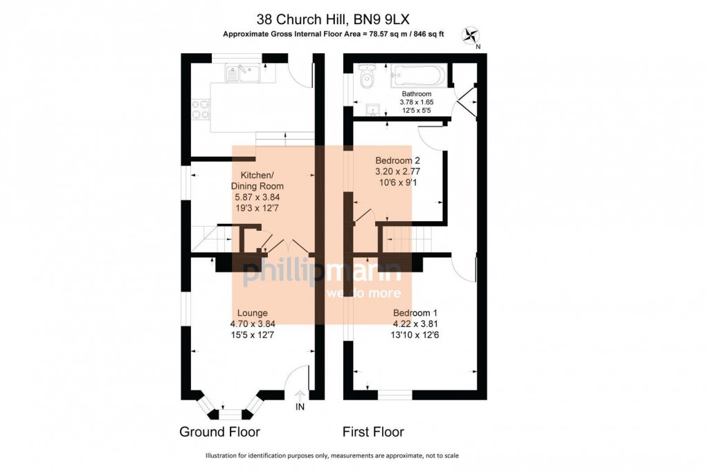 Floorplan for Church Hill, Newhaven