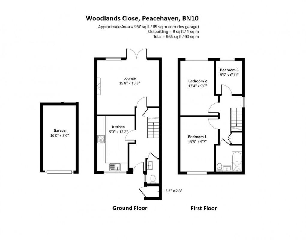 Floorplan for Woodlands Close, Peacehaven