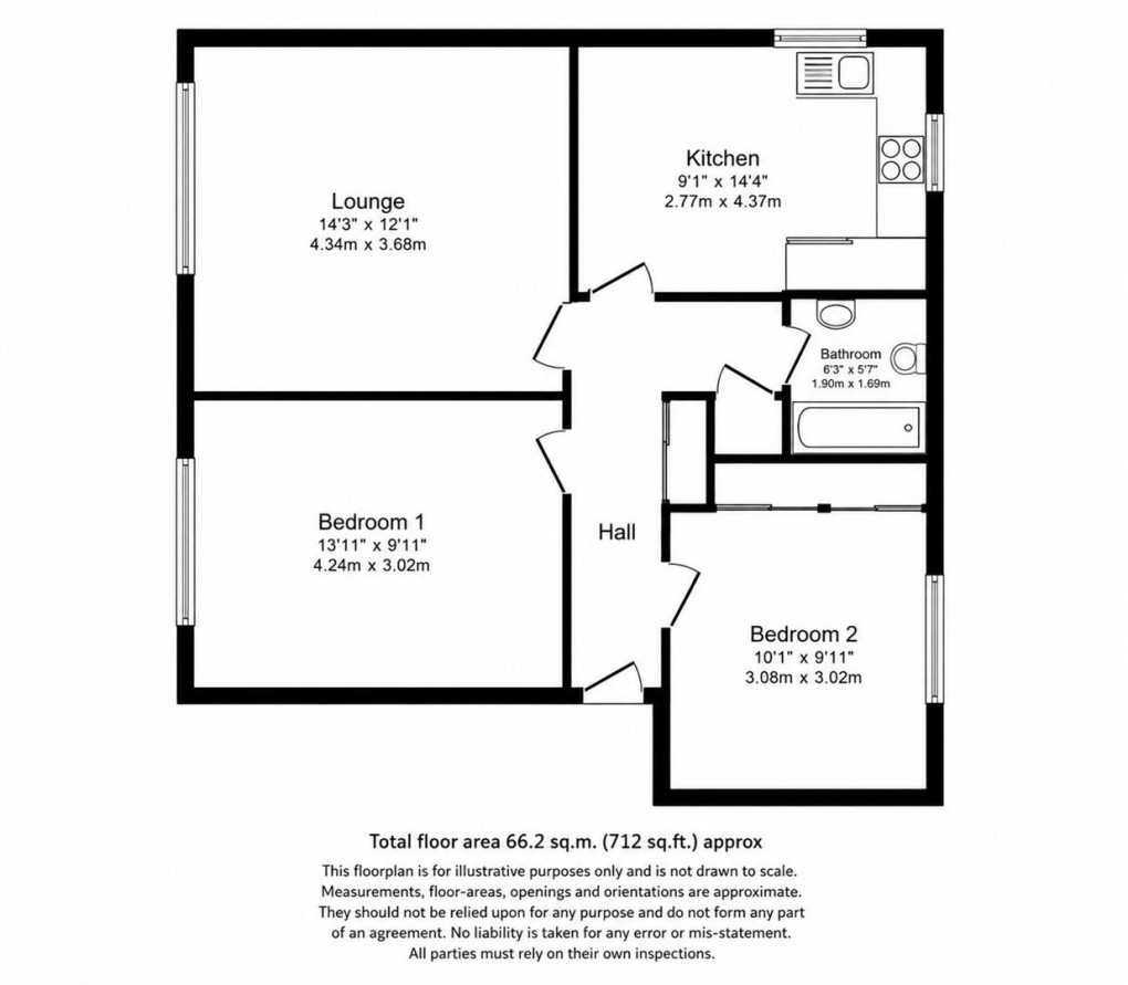 Floorplan for South Coast Road, Telscombe Cliffs, Peacehaven
