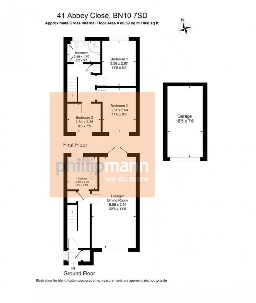 Floorplan for Abbey Close, PEACEHAVEN