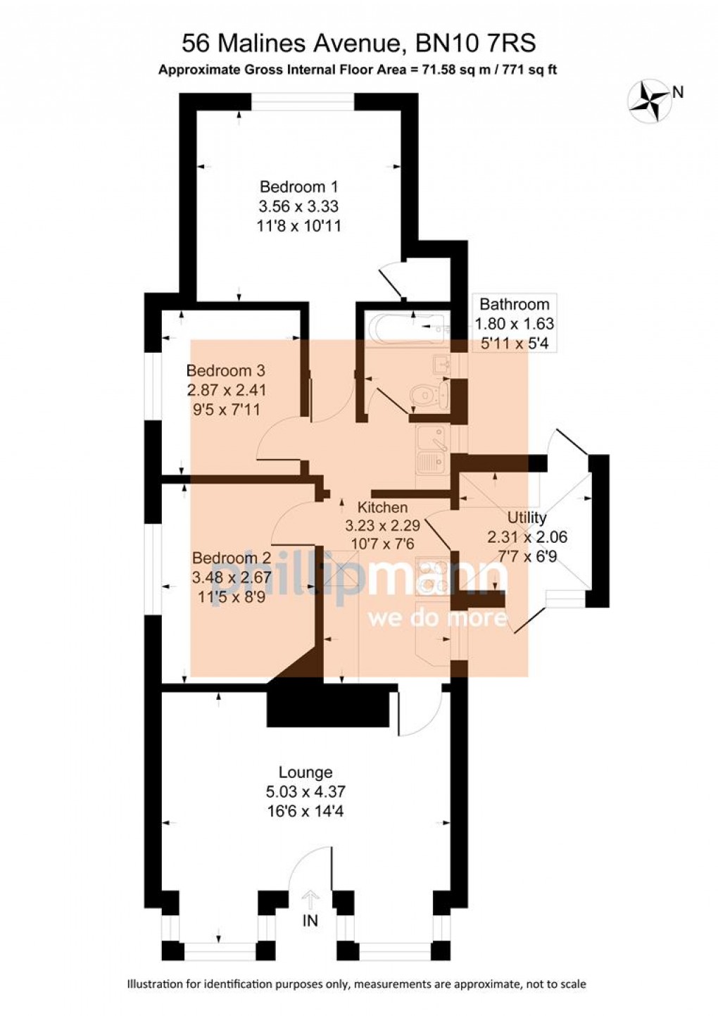 Floorplan for Malines Avenue, Peacehaven