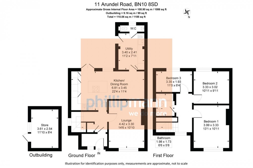 Floorplan for Arundel Road, Peacehaven