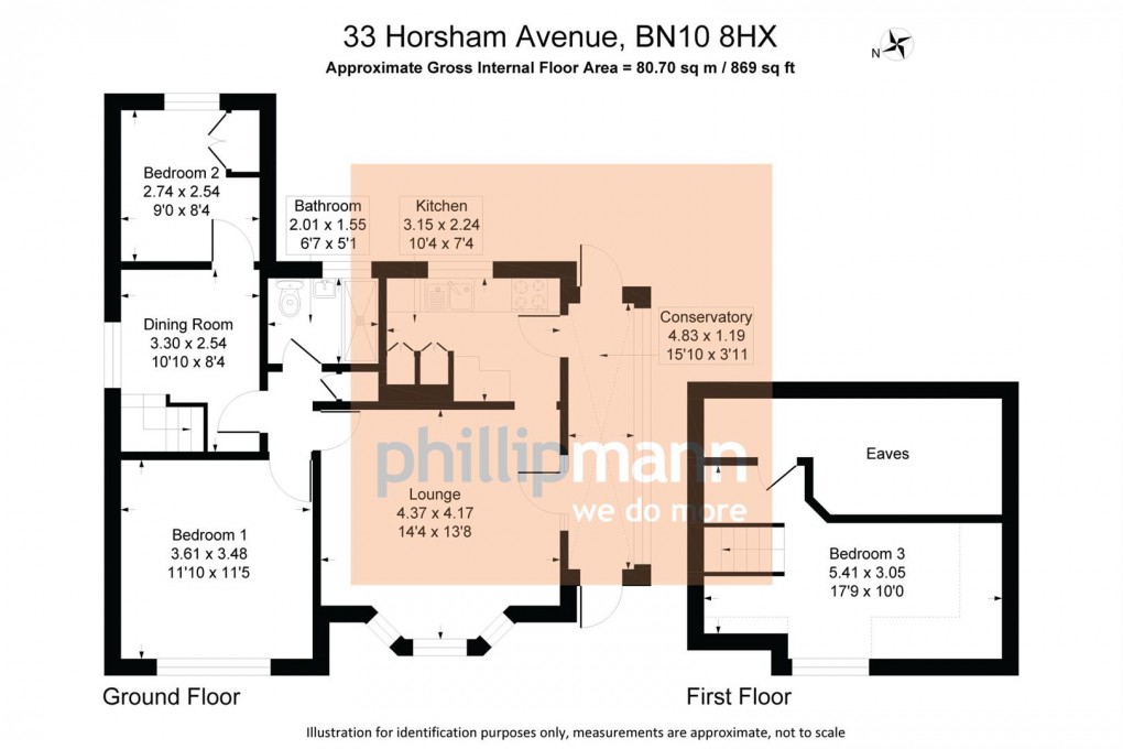 Floorplan for Horsham Avenue, Peacehaven