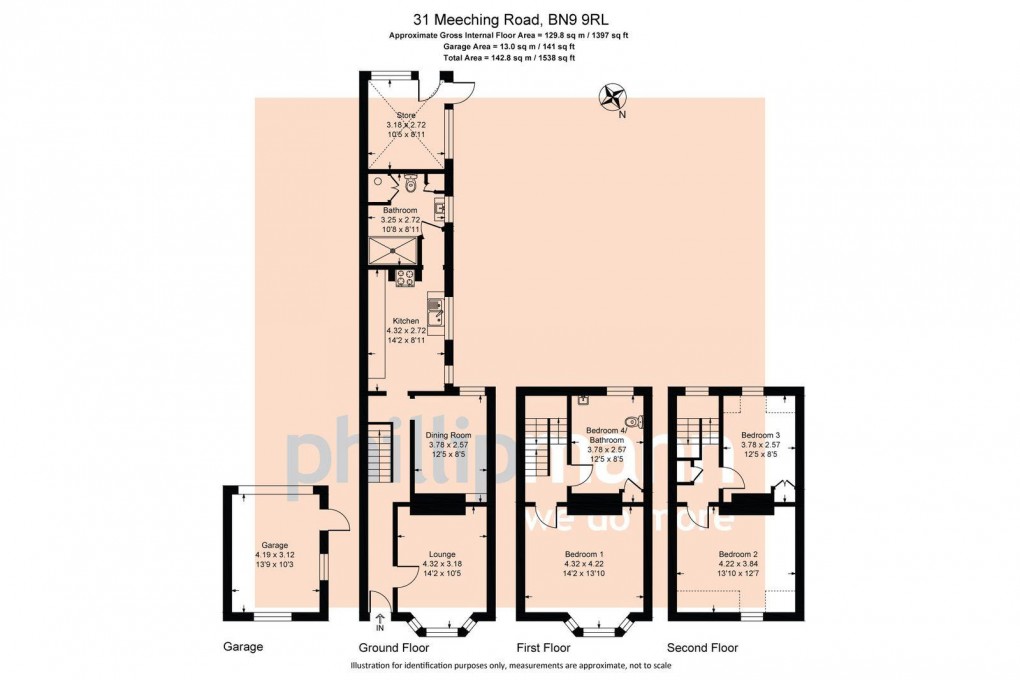 Floorplan for Meeching Road, Newhaven